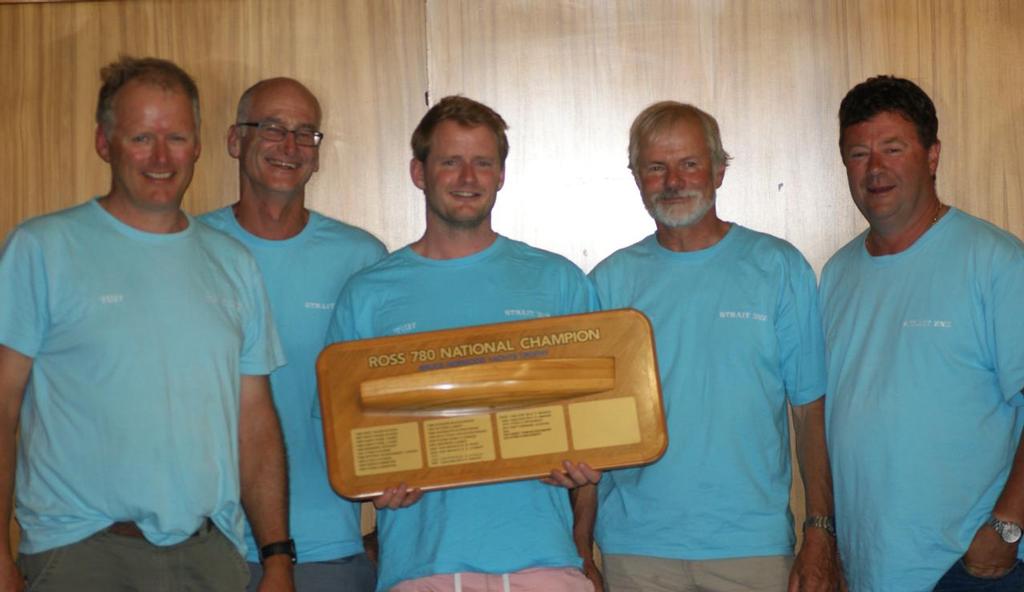 Ross 780 prizegiving - left to right is:<br />
Tim Sandall, Peter Twigg, James Sandall, Alistair Gass and Kerry Sixtus winners of the Ross 780 Nationals. Image by by Dave Waugh. © SW